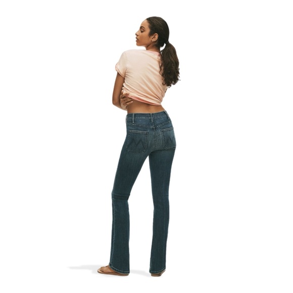 MOTHER Patch Pocket Insider Sneak High-Rise Flare Jeans 23 - Picture 3 of 6